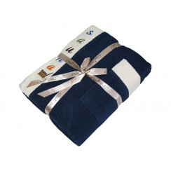 Набір сауна Gursan чоловiчий (3 предмета) (men-cotton(3)-darkblue)
