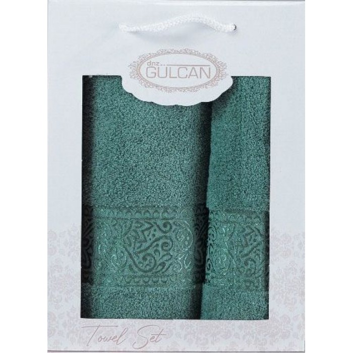 Набір Gulcan Cotton 2' 50х90/70х140 (Ornament-2ка-green)