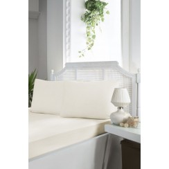 Простирадло на резинці First Choice Сатин 180*200+2*50*70 (Cream)