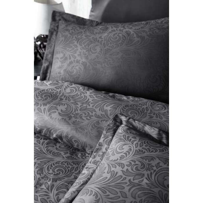 КПБ First Choice Жакард DARK сатин євро (Tecna Anthracite)