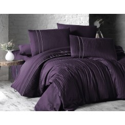 КПБ First Choice сатин ДЕЛЮКС DARK євро (Stripe Style Purple)