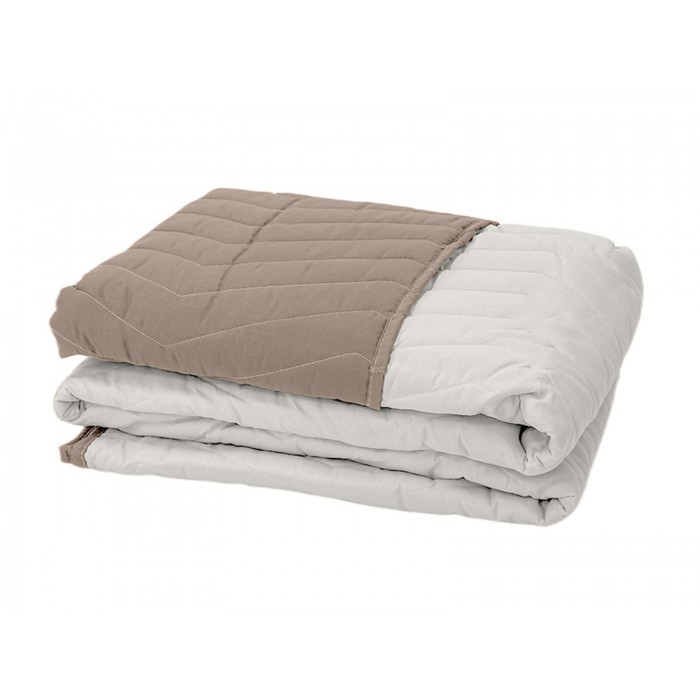 Покривало ArCloud 180*210 стьобане двостороннє в сумці (ZigZag - Rainy Day+Taupe Grey)