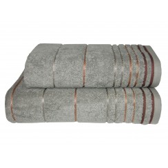 Рушник Parisa Stripe Cotton 50*90 (D-272 - 05 сірий)
