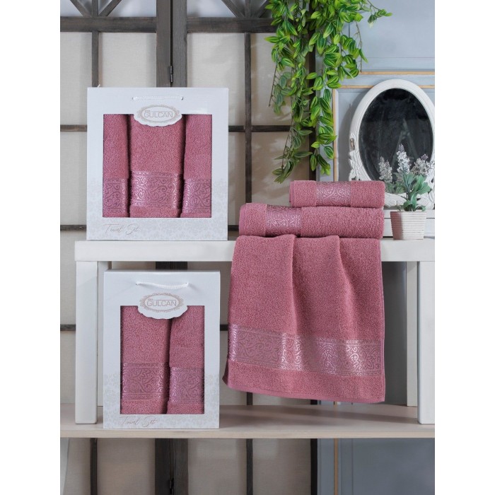 Набір Gulcan Cotton 2' 50х90/70х140 (Ornament-2ка-pudra)