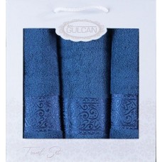 Набір Gulcan Cotton 3' 2*50х90/70х140 (Ornament-3ка-blue)
