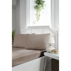 Простирадло на резинці First Choice Сатин 160*200+2*50*70 (Mink)