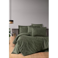 КПБ First Choice Жакард DARK сатин євро (Nichol Dark Green)