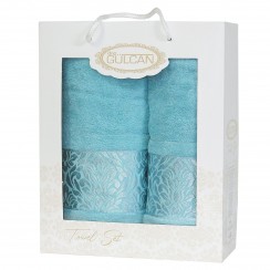 Набір Gulcan Cotton 2' 50х90/70х140 (Frower Ornament-2ка-Turkuaz)