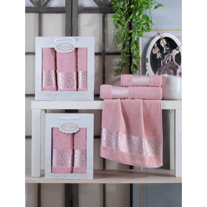 Набір Gulcan Cotton 2' 50х90/70х140 (Frower Ornament-2ка-Pink)