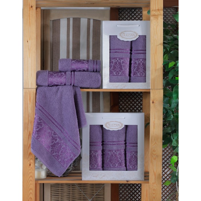 Набір Gulcan Cotton 2' 50х90/70х140 (Damask Ornament-2ка-Violet)