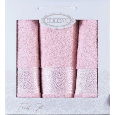 Набір Gulcan Cotton 3' 2*50х90/70х140 (Ornament-3ка-ligh-pink)