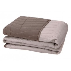 Покривало ArCloud 180*210 стьобане двостороннє в сумці (ZigZag - Peach Whip+Taupe Gray)