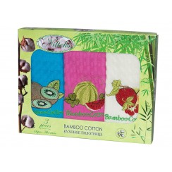 Набір кухня Nilteks Bamboo-Cotton 3*40х60 (Bamboo-cotton-3ка Арбуз-фрукты)