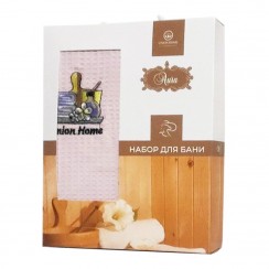 Набір Nilteks Sauna Cotton 1*75х150 вафельне (nilteks-woman-light-pink)