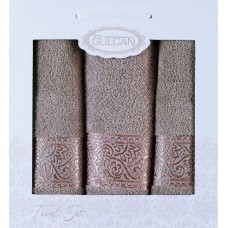 Набір Gulcan Cotton 3' 2*50х90/70х140 (Ornament-3ка-cappuccino)