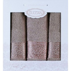 Набір Gulcan Cotton 3' 2*50х90/70х140 (Ornament-3ка-cappuccino)