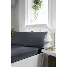Простирадло на резинці First Choice Сатин 180*200+2*50*70 (Dark Grey)