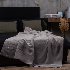 Простирадло махрове Aisha 150*200 (aisha-home-сірий)