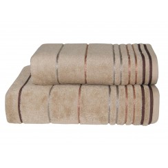 Рушник Parisa Stripe Cotton 70*140 (D-272 - 03 бежевий)