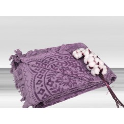 Простирадло Parisa Velour Premium 200*220 (Велюр JV-144 - фіолетовий)