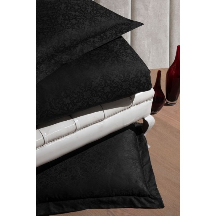 КПБ First Choice Жакард DARK сатин євро (Lamone Black)