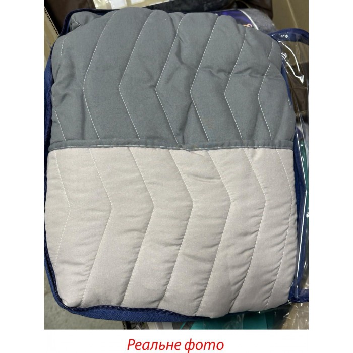 Покривало ArCloud 200*220 стьобане двостороннє в сумці (ZigZag - Porpoise+Steel Gray)