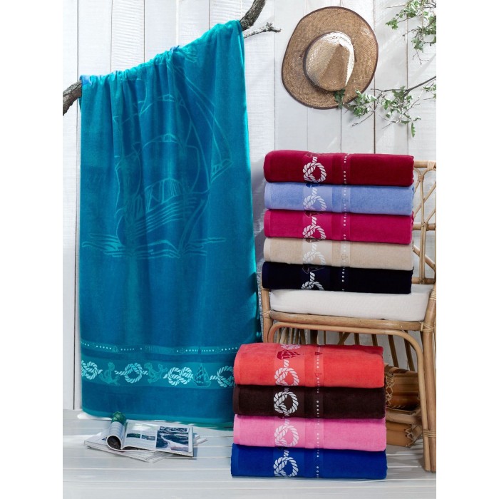 Philippus Beach Towel 90x170 (YELKENLI-Bordo)