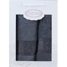 Набір Gulcan Cotton 2' 50х90/70х140 (Ornament-2ка-dark-grey)