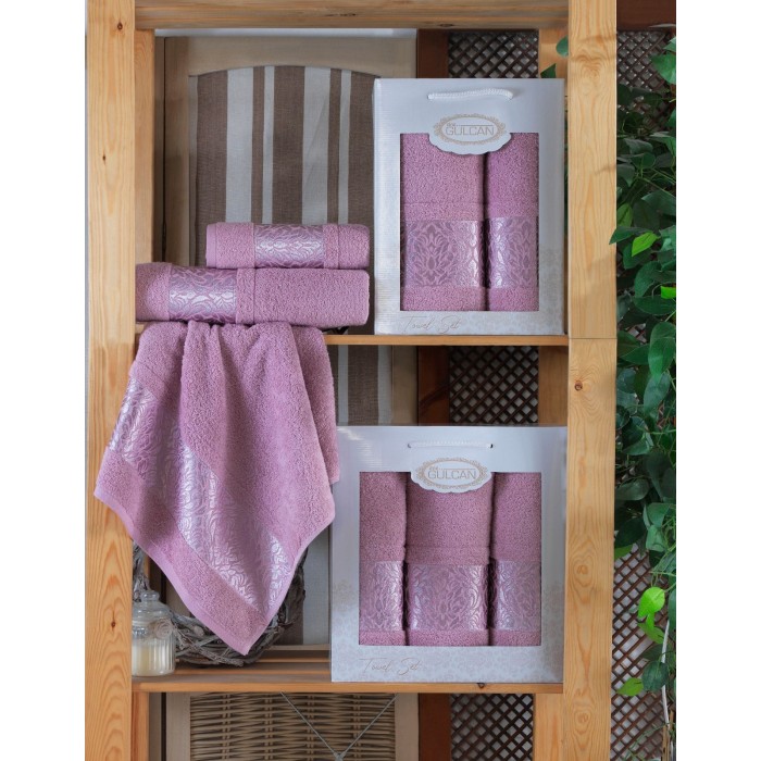 Набір Gulcan Cotton 2' 50х90/70х140 (Frower Ornament-2ка-Powder)