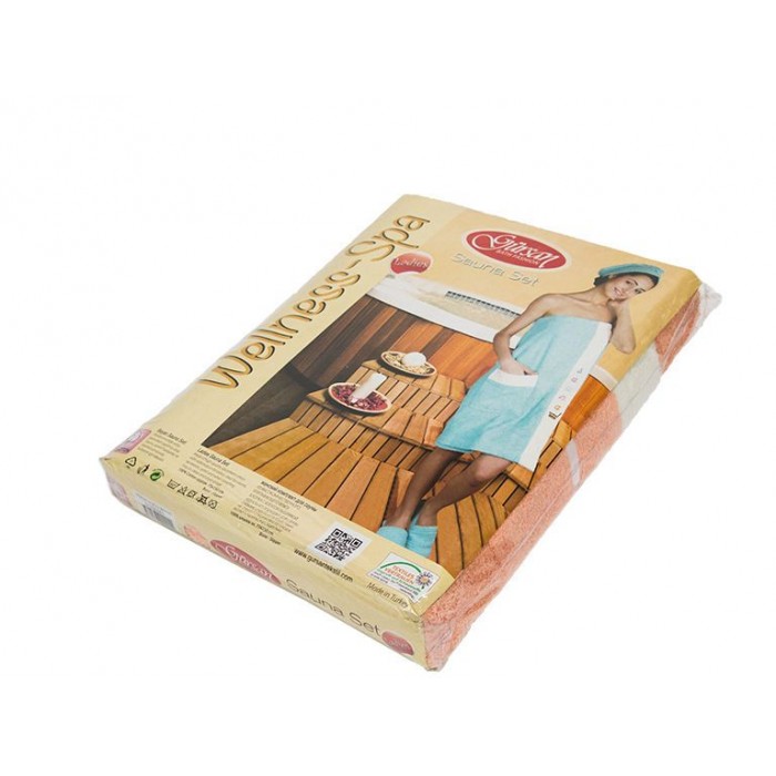 Набір сауна Gursan жіночий (3 предмета) (women-cotton(3)-light-pudra)