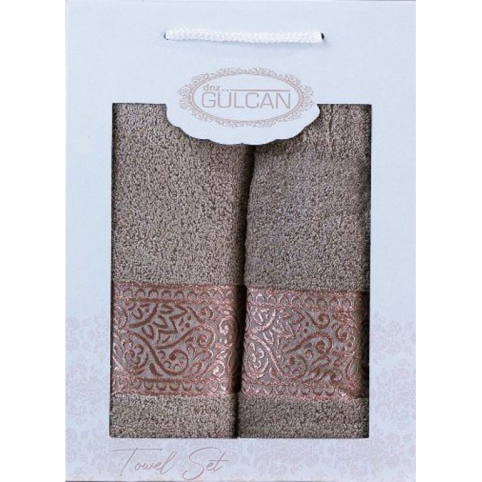Набір Gulcan Cotton 2' 50х90/70х140 (Ornament-2ка-cappuccino)