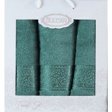 Набір Gulcan Cotton 3' 2*50х90/70х140 (Ornament-3ка-green)