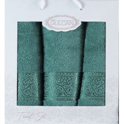 Набір Gulcan Cotton 3' 2*50х90/70х140 (Ornament-3ка-green)