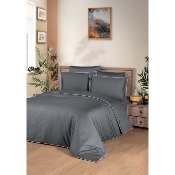 КПБ La Romano 300TC Premium сатин євро (Lucca Steel Grey)