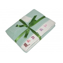 Набір сауна Gursan жіночий (3 предмета) (women-cotton(3)-turquoise)