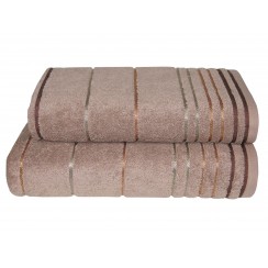 Рушник Parisa Stripe Cotton 50*90 (D-272 - 01 капучино)