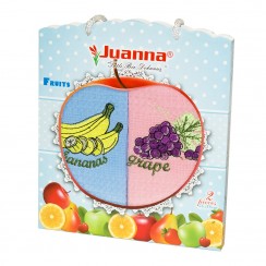 Набір кухня Juanna 2*50x70 вафельне фрукти (Juanna-2ka-Банан-виноград)
