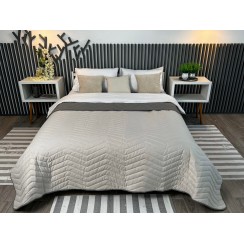 Покривало ArCloud 140*210 стьобане двостороннє в сумці (ZigZag - Rainy Day+Elephant Skin)