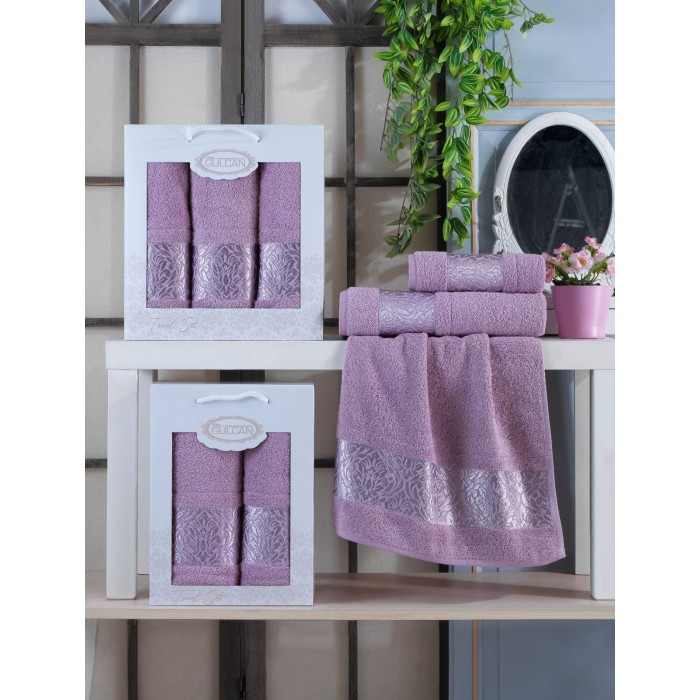 Набір Gulcan Cotton 2' 50х90/70х140 (Frower Ornament-2ка-Leylak)