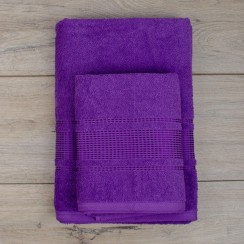 Рушник Aisha Узбекистан 70х140 (Royal-фіолетовий)