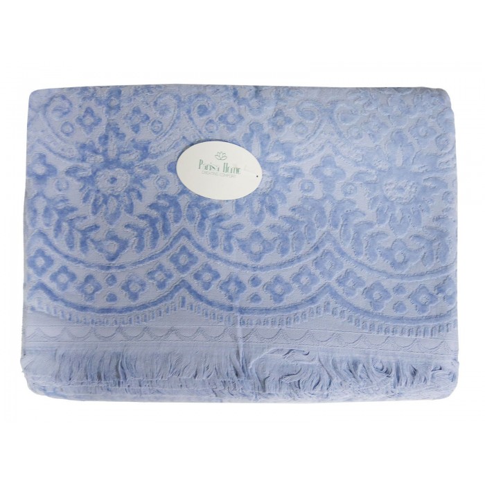 Простирадло Parisa Velour Premium 200*220 (Велюр JV-144 - блакитний)